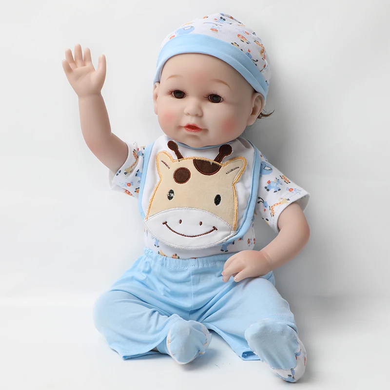 Реалистичная силиконовая кукла-младенец 56 см одежда со слоном игрушки на день