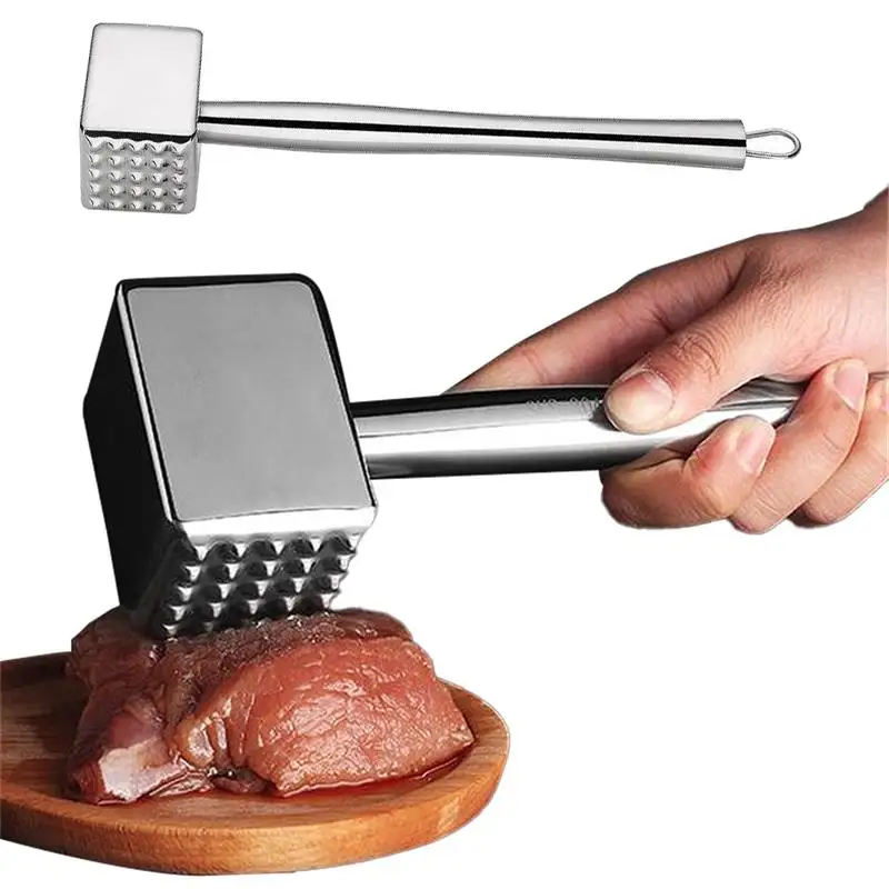 

Kitchen Gadgets Multifunction Meat Hammer Loose Tenderizers Portable Steak Pork Tools Aluminum Alloy Pork Knocking Hammer