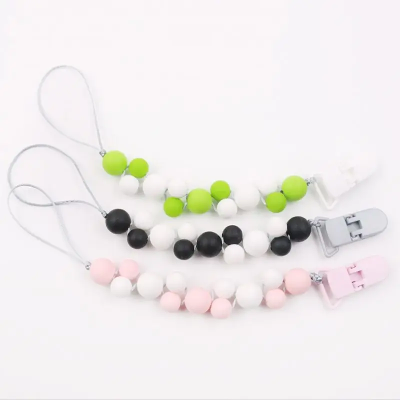 

DIY Baby Pacifier Chain Nipple Clip Silicone Newborn Teether Anti-drop Chains