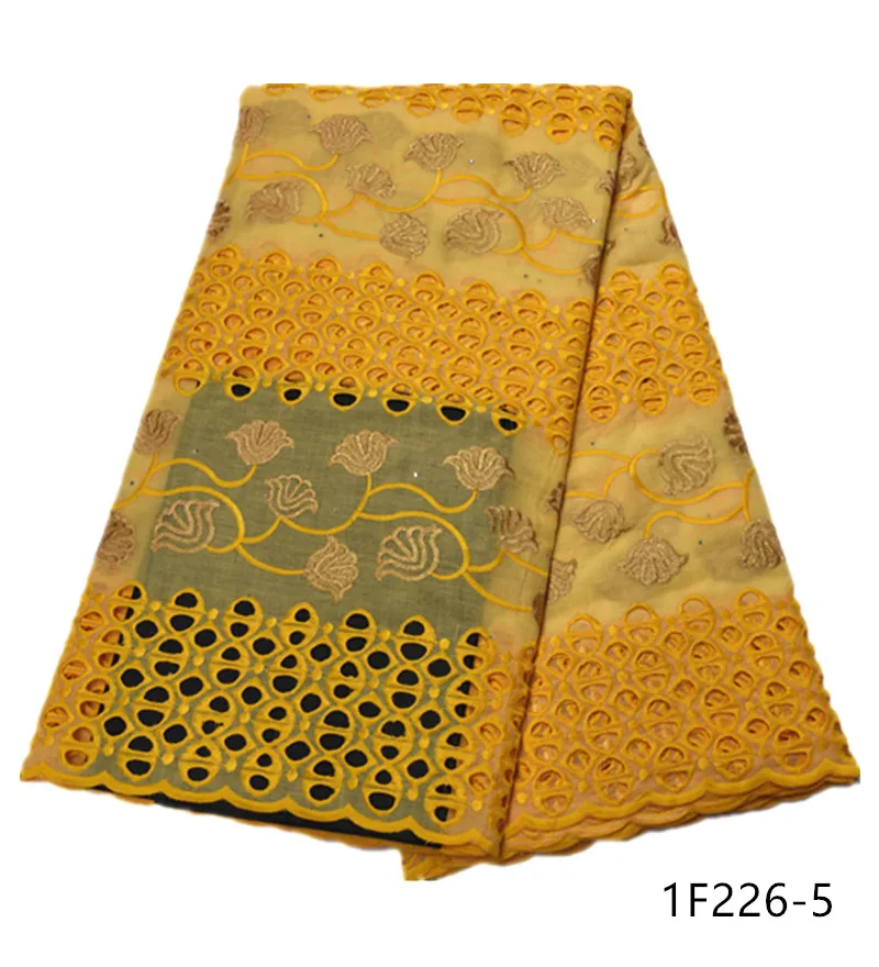 

African Cotton Swiss Voile Lace Fabric High Quality Stones Swiss Voile Lace In Switzerland Cotton African Lace Fabric 1F226