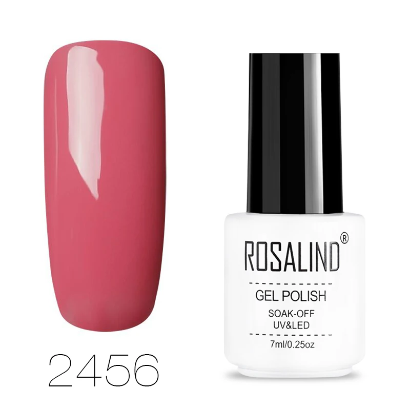 RC2456 ROSALIND классический сплошной Цвет гель лак для ногтей все для маникюра ногти маникюр Топ База Набор дизайн ногтей гель лаки - Цвет: RC2456