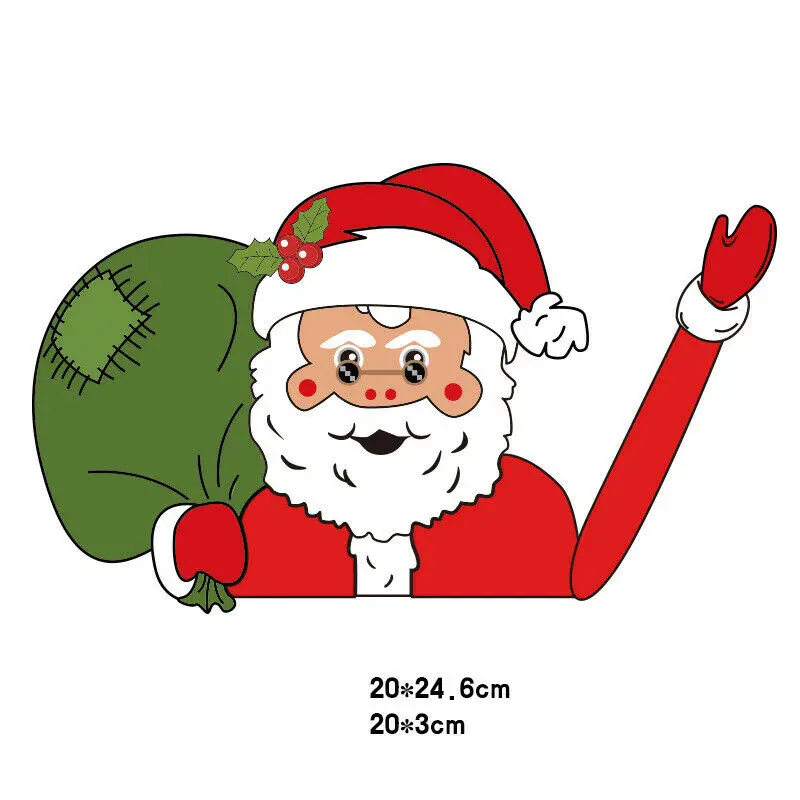 Рождественские наклейки на заднее ветровое стекло Санта Клаус Наклейки окна