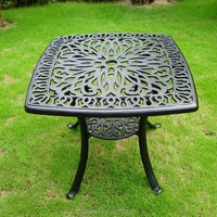 62x62cm square cast aluminum coffee table for garden leisure outdoor furniture used for years