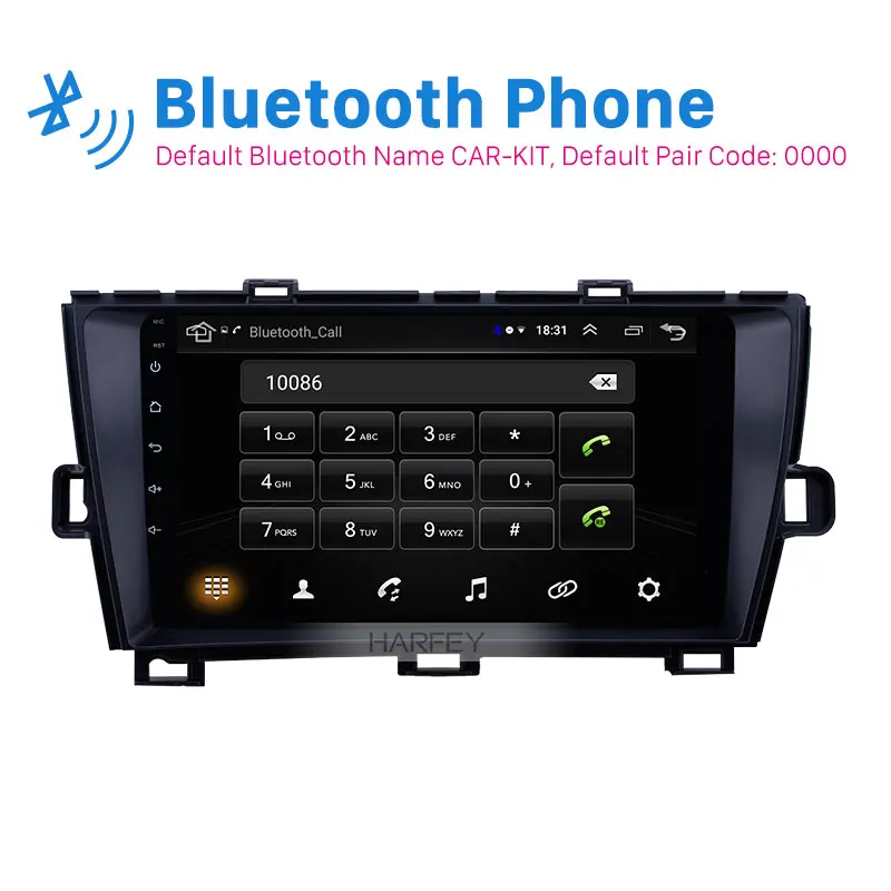Автомагнитола Harfey 9 дюймов Android 8 1 для 2009 2010 Toyota Prius RHD с сенсорным HD экраном GPS