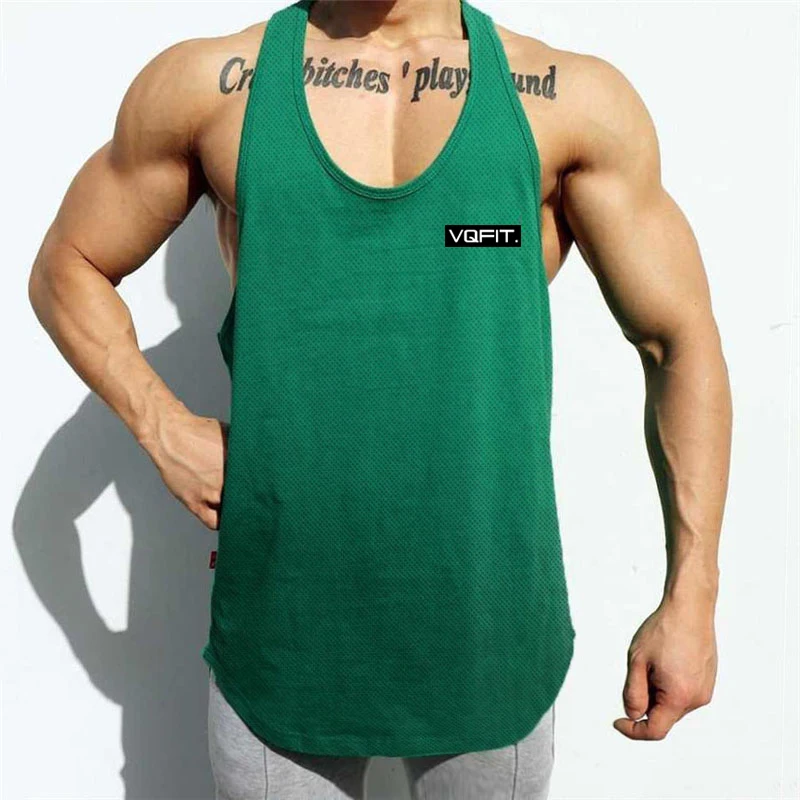 Мужские новые горячие стили Vneck Yback топы с сеткой Быстросохнущий жилет Стрингер