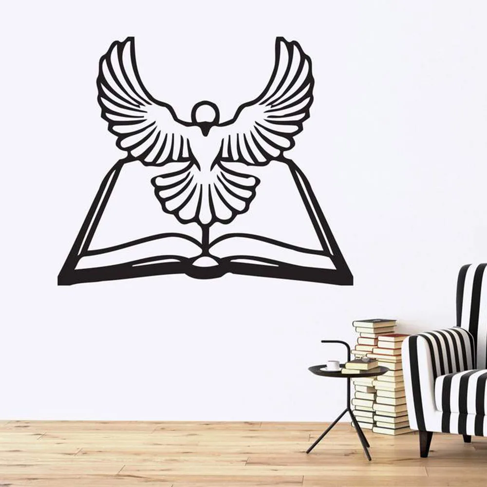 

Vinyl Decal Animals and Birds Decor Wall Sticker General Ledger Bible White Dove Holy Spirit Removbale Home Bedroom Decor 6926