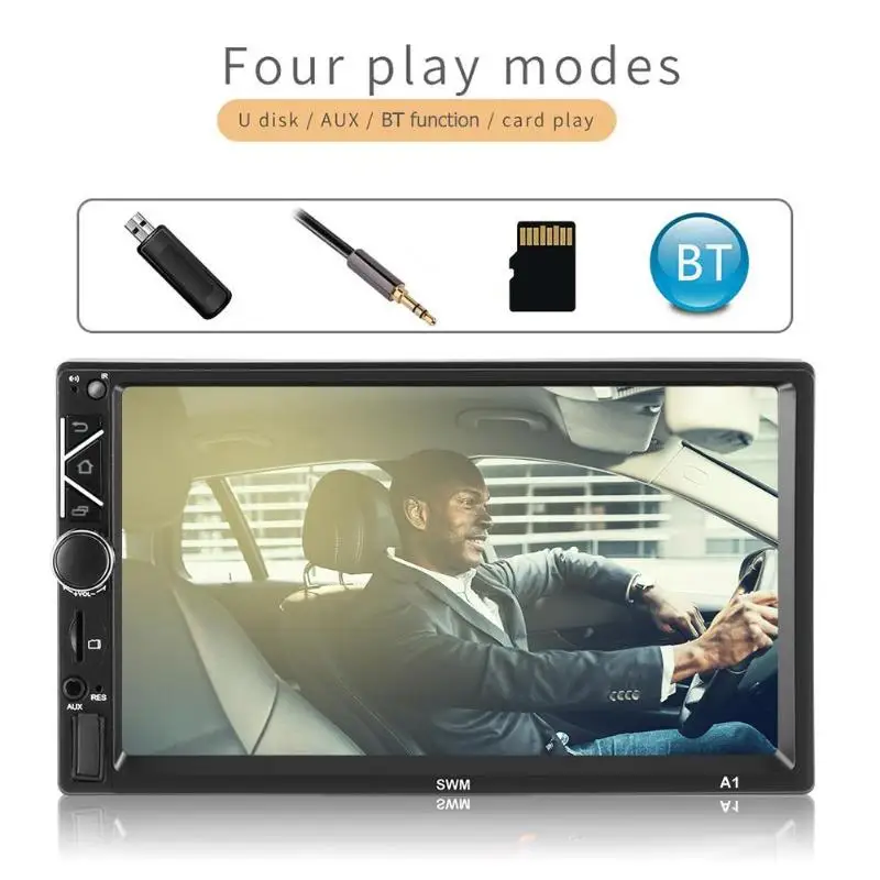 A3 2 DIN Android WiFi gps FM MP5 плеер 7 дюймов RCA аудио выход подключаемый сабвуфер автомобиля в тире стерео Bluetooth