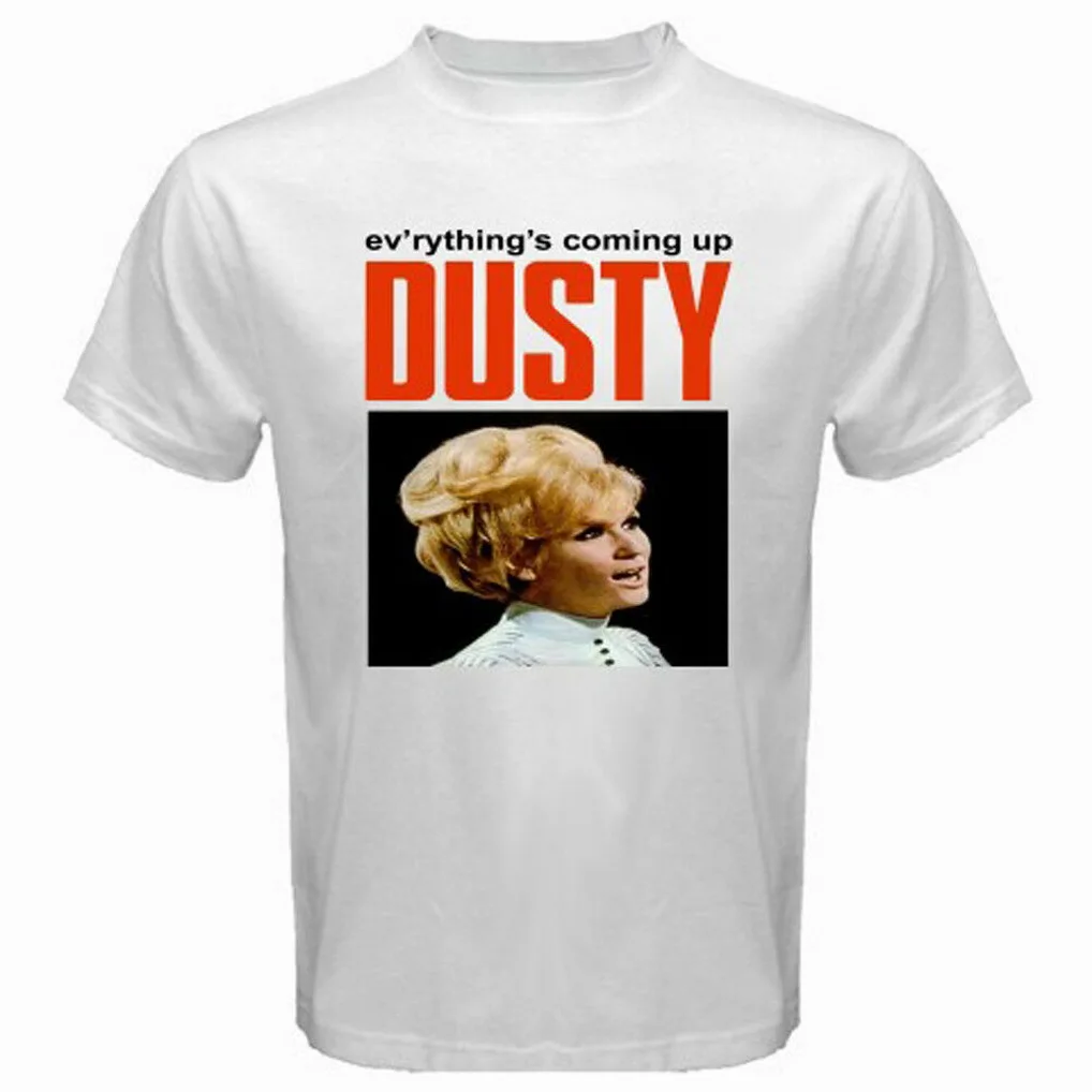 

New Dusty Springfield Men's White T-Shirt Size S-3XL TEE Shirt 2xl 3xl 4xl 5xl