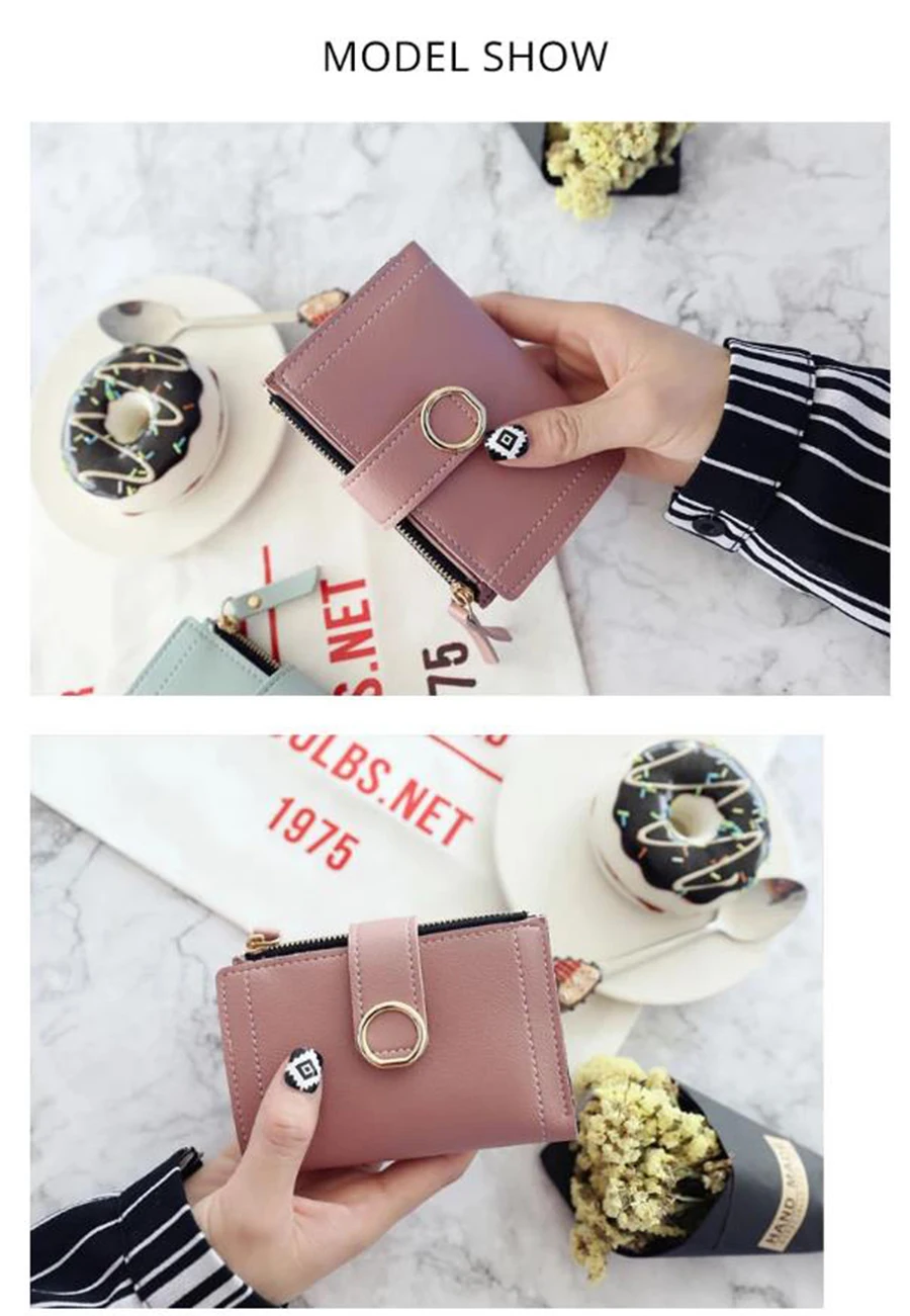Women Wallets Small Fashion Brand Leather Purse Ladies Card Bag For Women Clutch Women Female Purse Money Clip Wallet