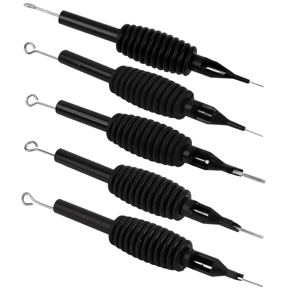 10 шт./партия Одноразовые Иглы для тату машинок и трубка 3/4 с пистолетной рукояткой