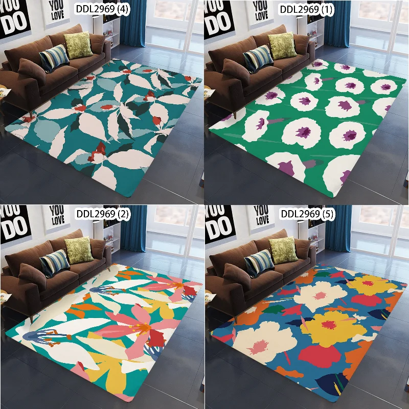 

Молитвенный коврик с цветочным принтом, ковер для прихожей в мусульманском стиле, ковер из искусственного аниме, ковер для гостиной, ковер д...