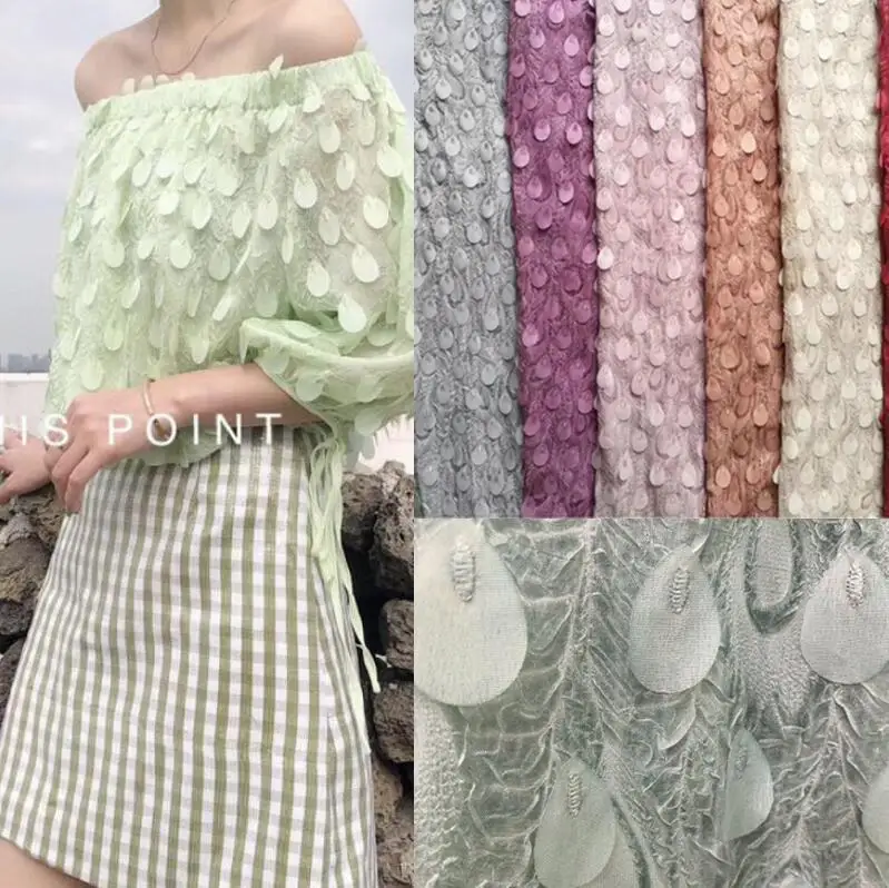 Перьевая ткань с кисточками INS шифоновая сетка форма капли дождя DIY жилет