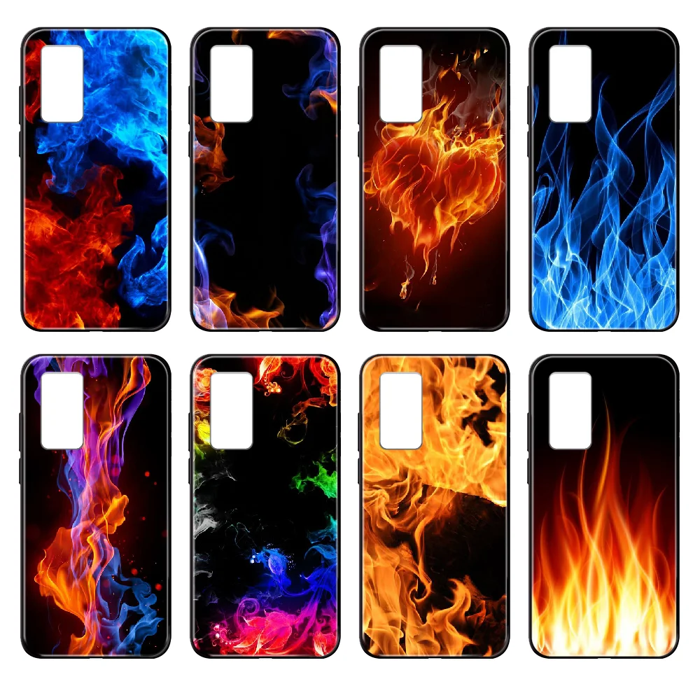 Художественный индивидуальный чехол с рисунком пламени для телефона Huawei nova P Y 2 3 6
