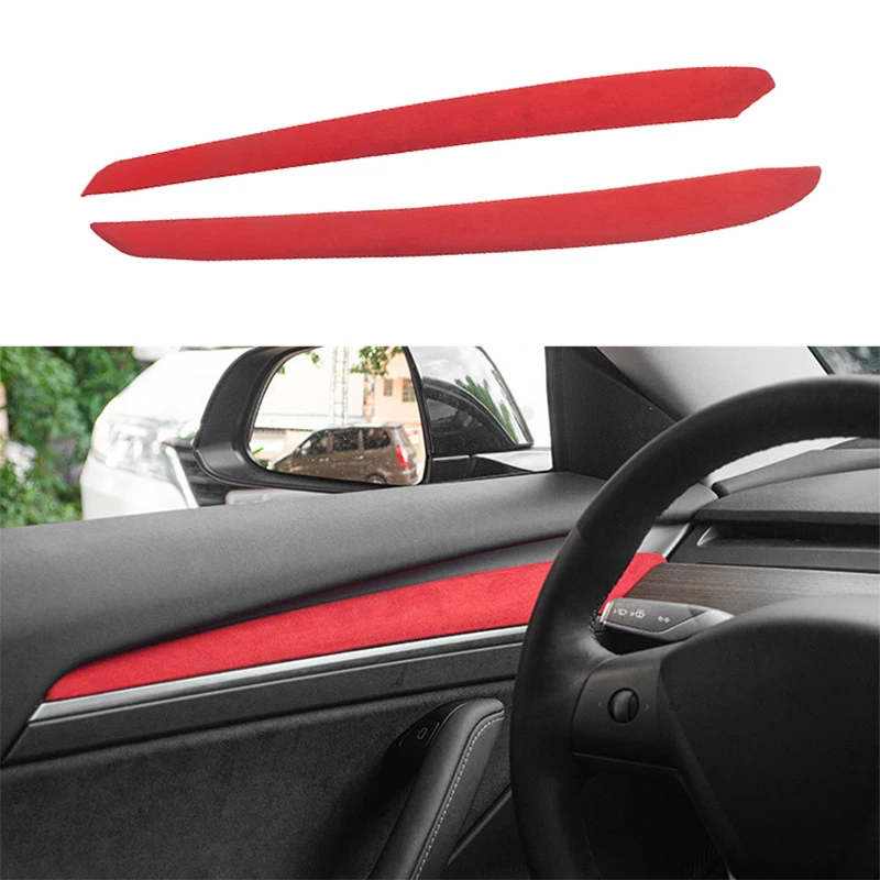 

for Tesla Model 3 Y 2021 Flocking Interior Door Decoration Moulding Cover Trim Strip Protection Stickers
