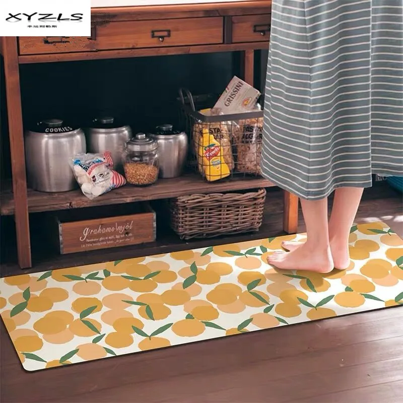 Противоскользящий кухонный коврик из ПВХ кожи коврики современные ковры для