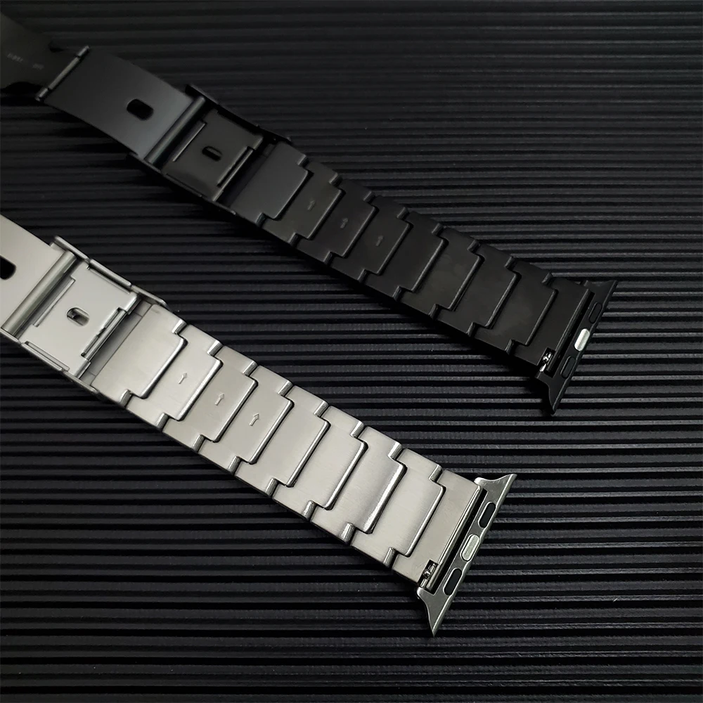 Складная застежка из нержавеющей стали ремешок для Apple watch band 44 мм 42 мм 40 мм 38 мм ссылка браслет для iWatch серии 4 5 металлический ремешок для часов