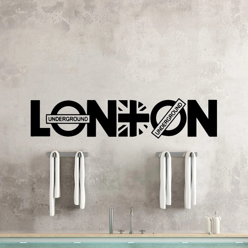 

3D London Sticker Flag Frase Vinyl Wall Decals Wallpaper For Office Room Wall Stickers Living Room Vinyl Mural