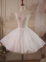 lolita petticoat ruffles layered voile lolita underskirt in white black