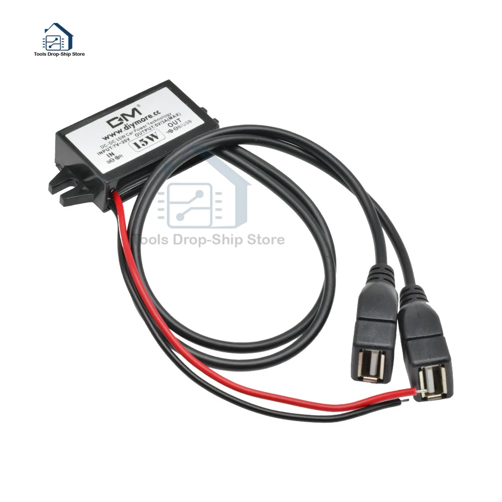 Автомобильное зарядное устройство USB UN3F понижающий преобразователь постоянного