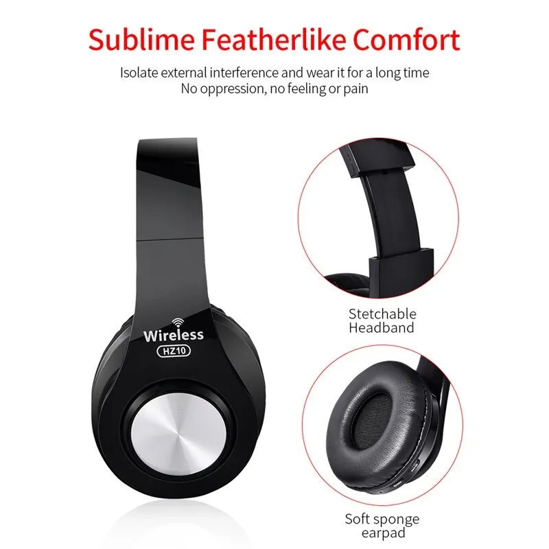 Hifi наушники гарнитура Bluetooth музыка бас FM Поддержка TF SD карты микрофон