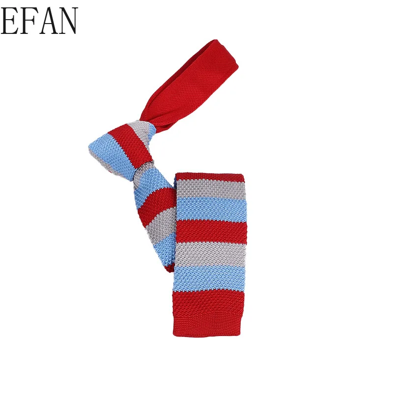 Новинка 5 см трикотажные повседневные треугольные полосатые галстуки обычные
