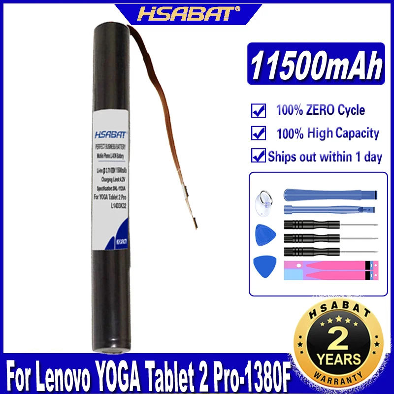 HSABAT L14C3K32 11500 мАч батарея прозрачная защита для экрана Lenovo YOGA Tablet 2 Pro-1380F 1380 YT2-1380