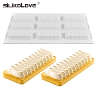 silikolove new 6 cavity spiral shape silicone cake mold 3d baking tools decorating tools bakeware mousse dessert pastry moulds