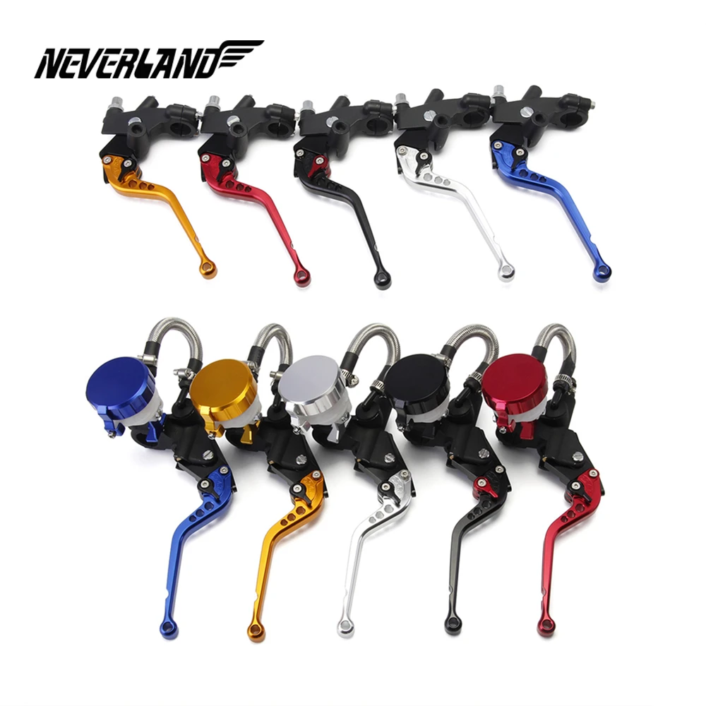 

Universal 7/8" 22mm Motorcycle Hydraulic Brake Clutch Lever Master Cylinder Reservoir Set For 125-600CC Motors Accessories D40