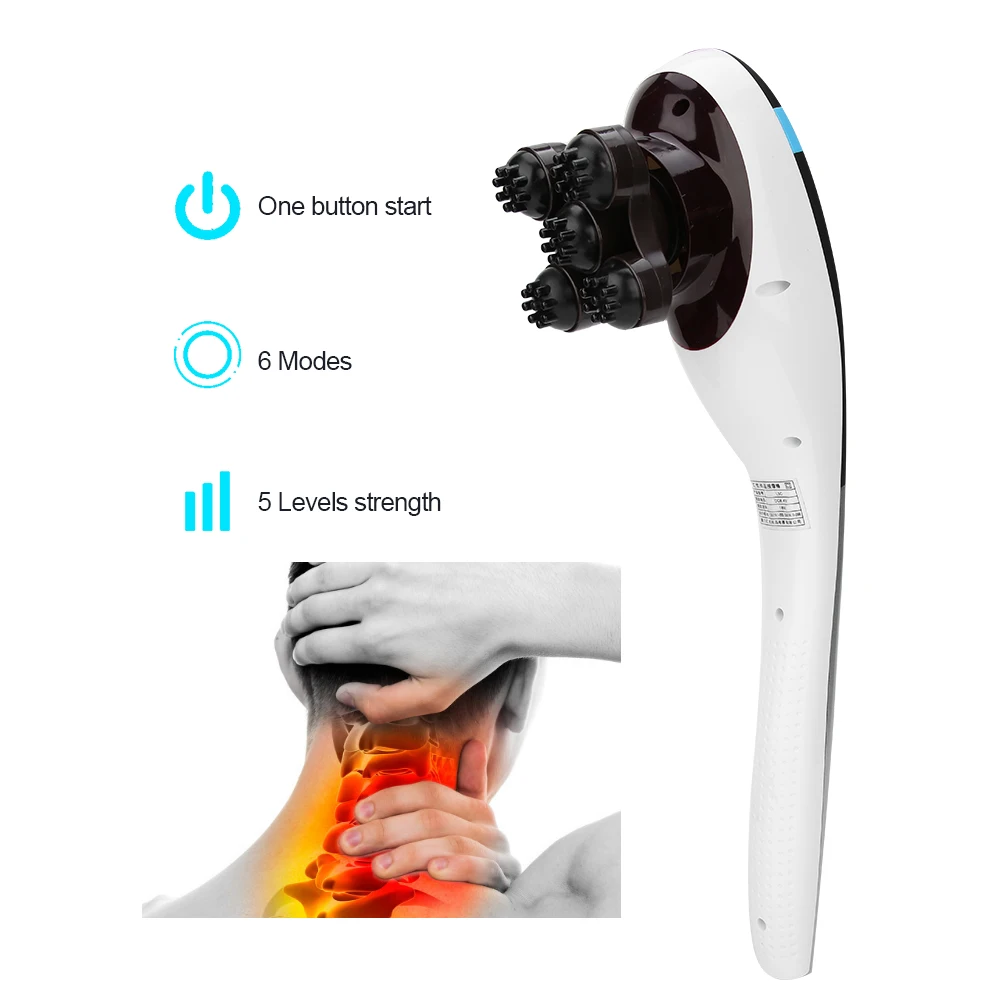 

Перезаряжаемый Многофункциональный ручной Вибрационный массажер для тела Массажный инструмент для спины и плеч устройства для расслаблен...