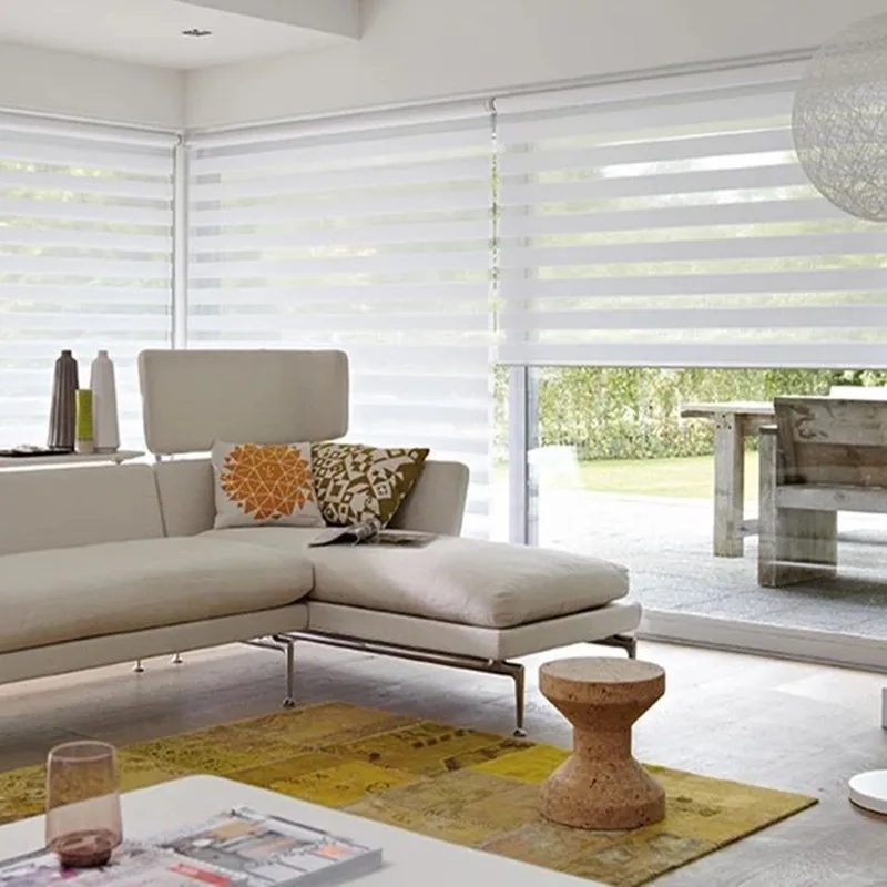 Белая зебра двухслойные жалюзи светильник фильтрующее окно дневной и ночной