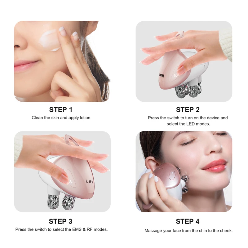 RF &amp EMS Приспособления для красоты микротоковая массажер лица спа-массажер уход