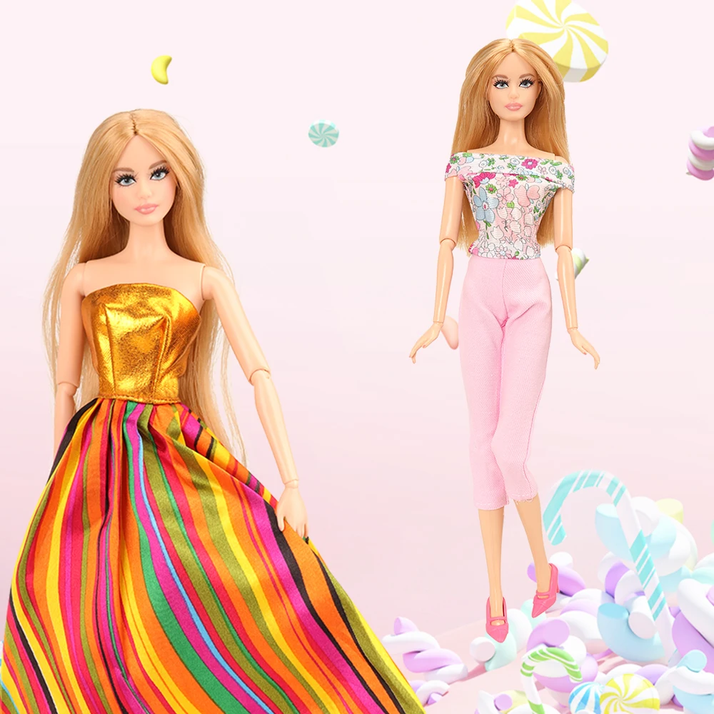 Модная красивая вечерняя одежда ручной работы 5 предметов/партия Кукольное