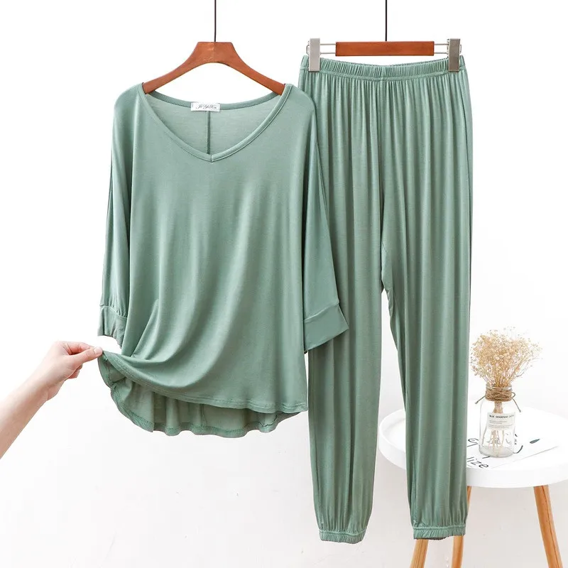 Новинка 2021 летняя домашняя одежда для женщин Весенняя Модальная Пижама костюм