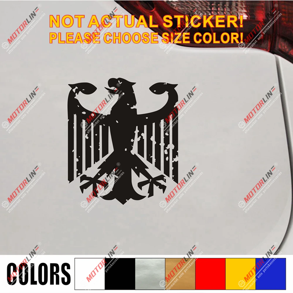 

Germany Coat of arms German Eagle Decal Sticker Car Vinyl Deutschland distressed