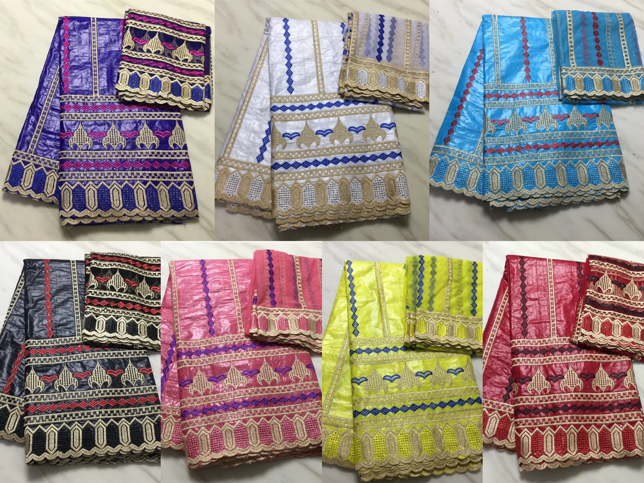 Небесно-голубые африканские сухие кружевные ткани белый Базен riche getzner камни 2020