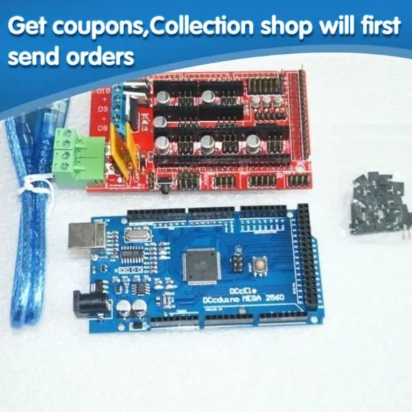 Мега 2560 R3 Mega2560 REV3 + 1 шт RAMPS 4 контроллер для 3D набора Reprap MendelPrusa|Интегральные схемы| |