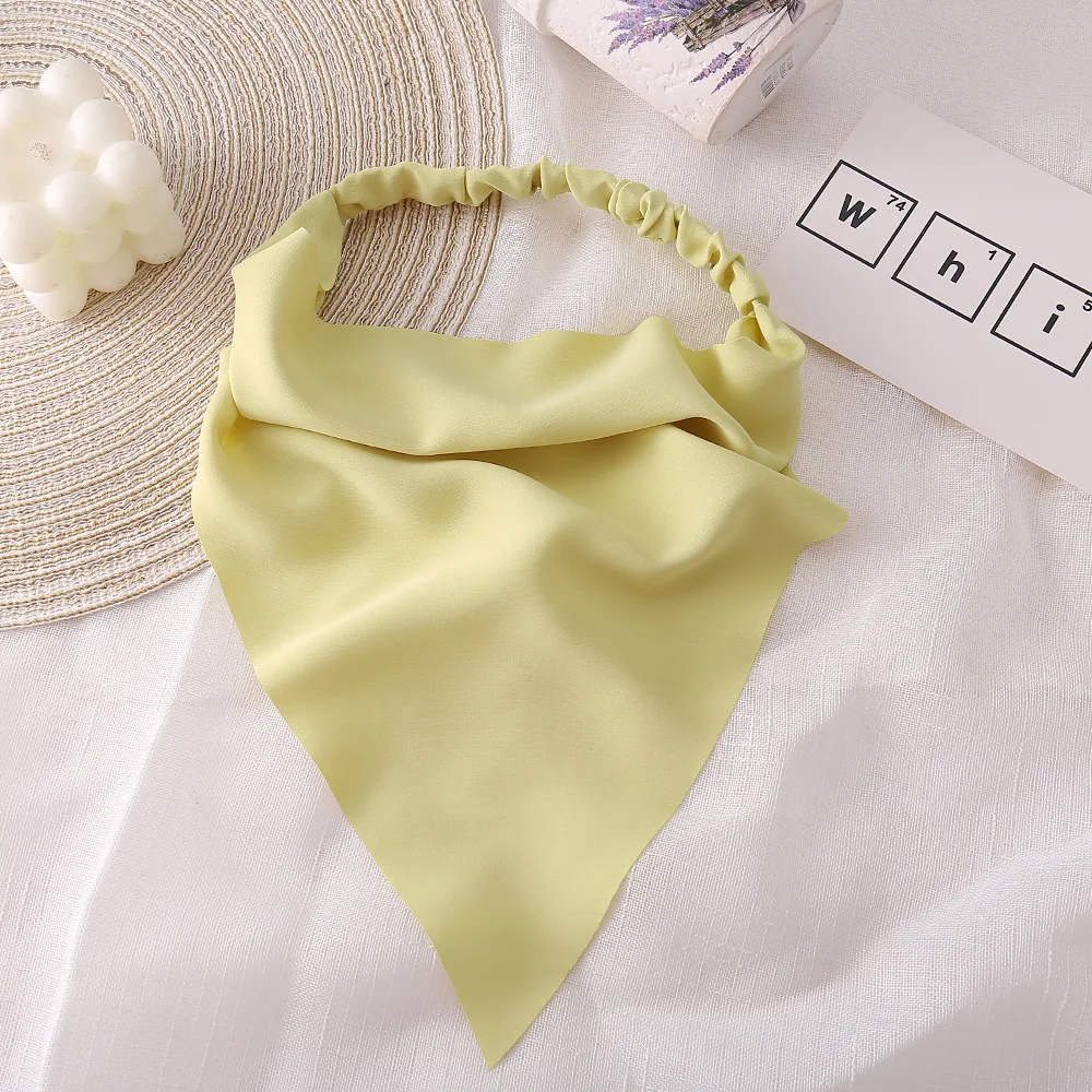 

2021 New Fashion Headscarf For Women Girl Solid Elastic Band Elasticity All-Match Bandanas Women Headwear Accessories