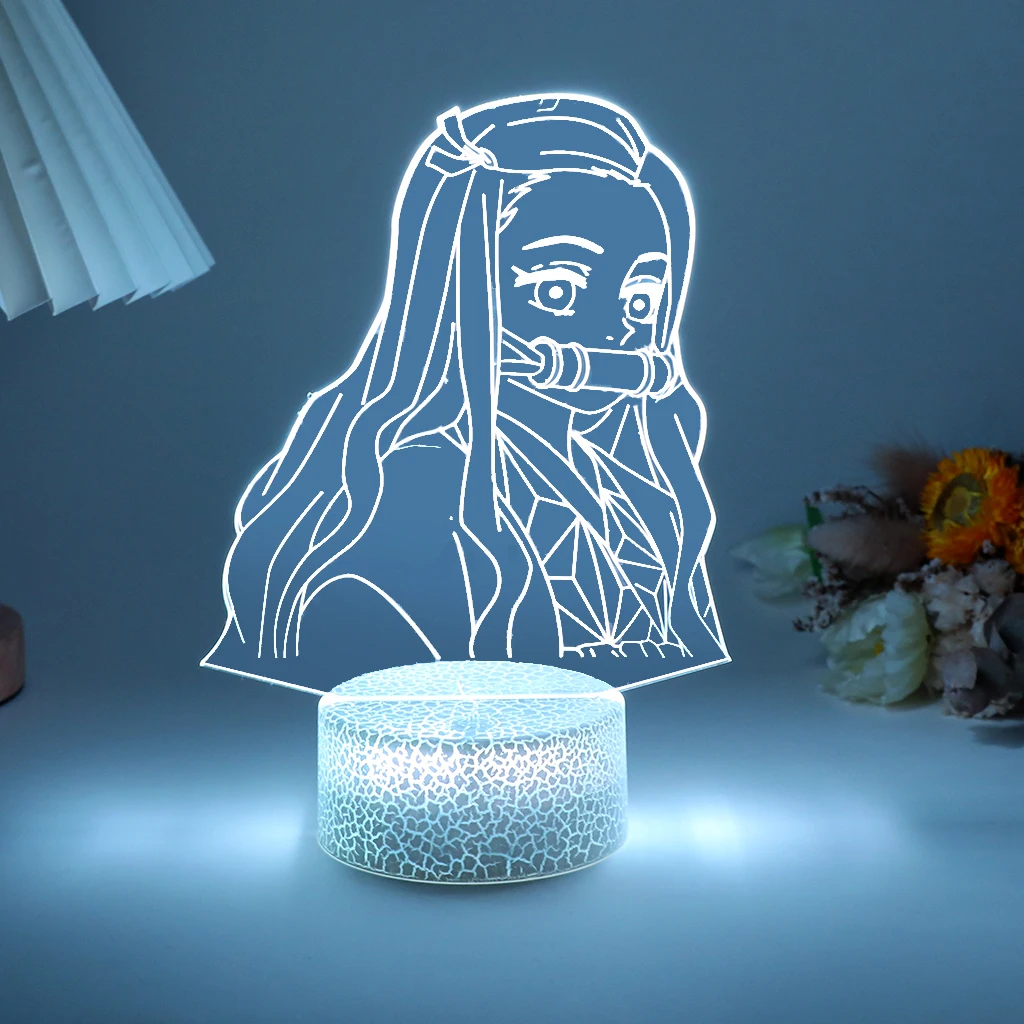 Светодиодный ночсветильник в стиле аниме рассекающий демонов лампа 3D для детей и
