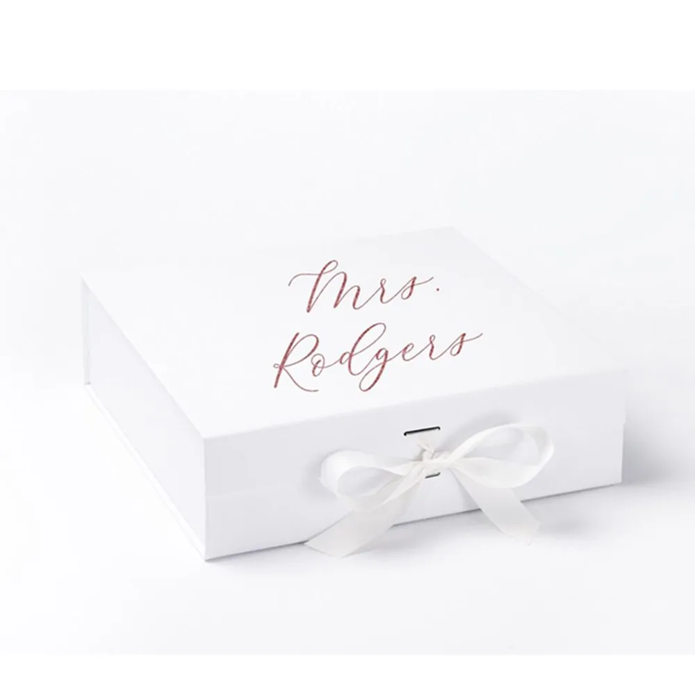

Personalized Bridesmaid Box, white Bridesmaid Proposal Box,cutom Wedding gift boxes Bride Box Will you be my maid of honor box