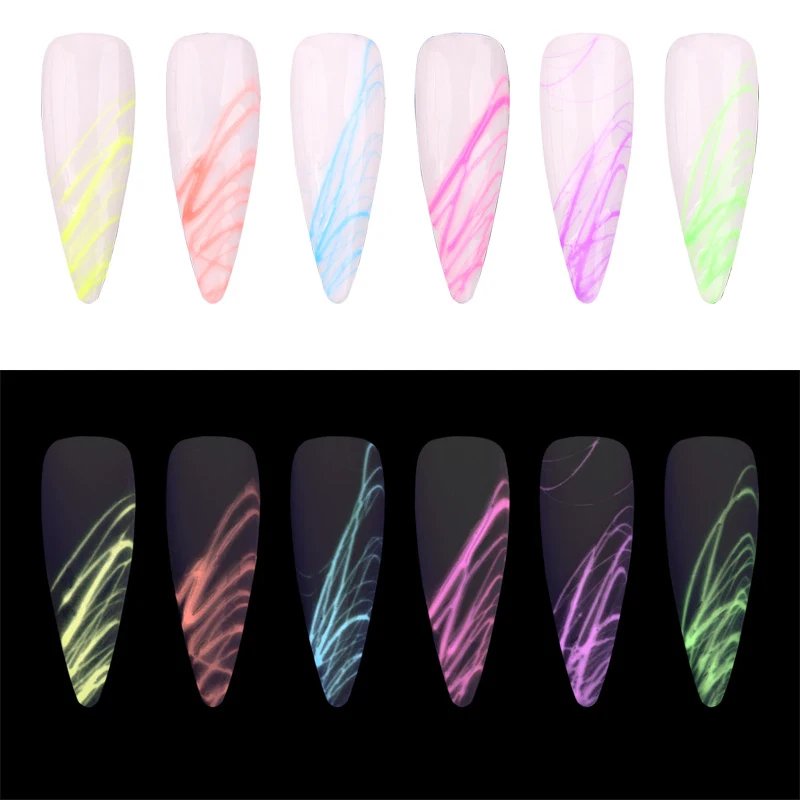 Luminous Effect UV LED Nail Polish Nail Spider Gel DIY Nail Art Beauty Varnish Painting Draw Line DIY Design Black White Lacquer