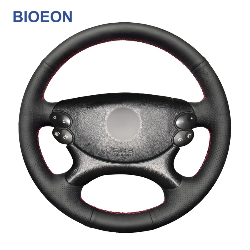 

Black PU Artificial Leather Car Steering Wheel Covers for Mercedes Benz E-Class W211 CLK-Class C209 A209 CLS-Class C219 SL-Class