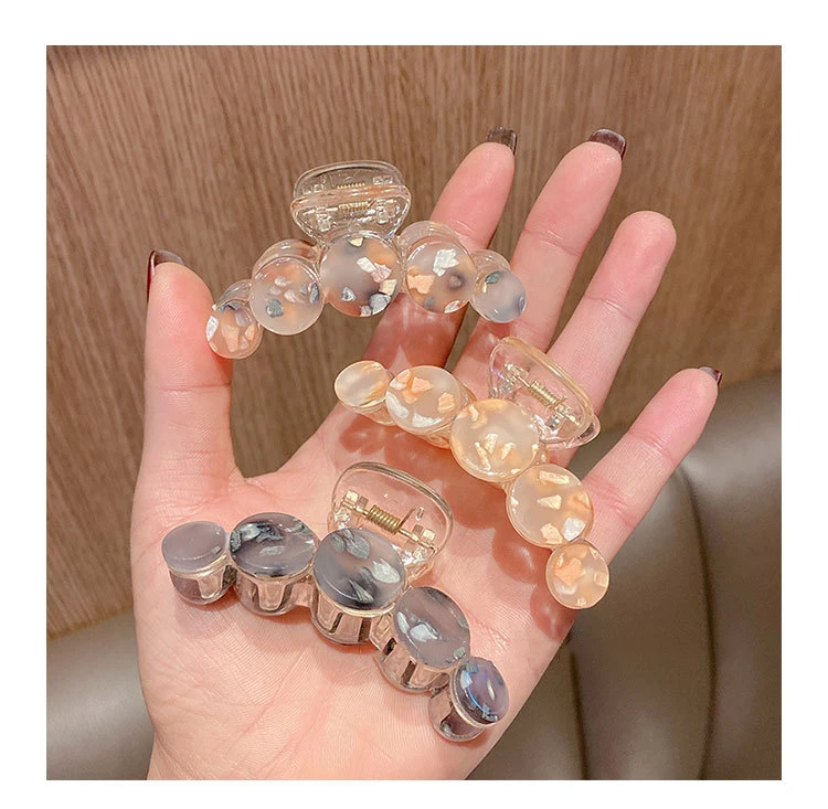 

Korea Girl Temperament Elegant acetic acid Hair Claws Clip Women's Retro French Colors Headdress Hair Accessories for Women