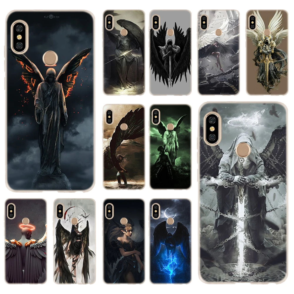

Soft Silicone Redmi Case For Xiaomi Redmi 9a 8a 7a 6a 5a 4a 9at 9Prime 9 8 7 6 5 K20Pro Cover fallen angel Bag