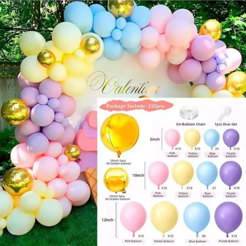 

Garland Balloon Chain Set Latex Balloon Combination Birthday Wedding Room Party Decoration Shopping Mall Opening Dress Up Props