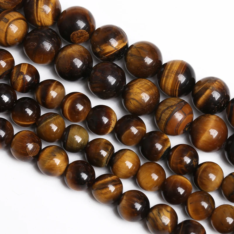

Natural Yellow Tiger Eye Beads For Jewelry Making Round Loose Beads DIY Bracelets Accessories 4 6 8 10 12 14 16mm Wholesale 15"
