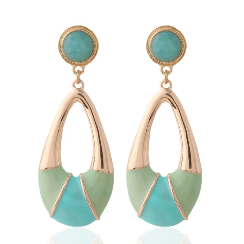 

Drop Big Earring for Woman Water Zinc alloy drip Metal Large fashion Long Brinco Printing Oorbellen Earrings