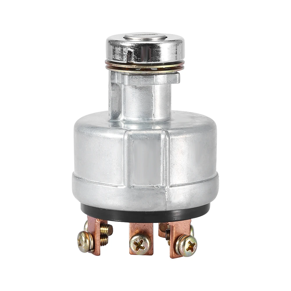 Стартовый переключатель зажигания из серебристого пластика и металла с 6