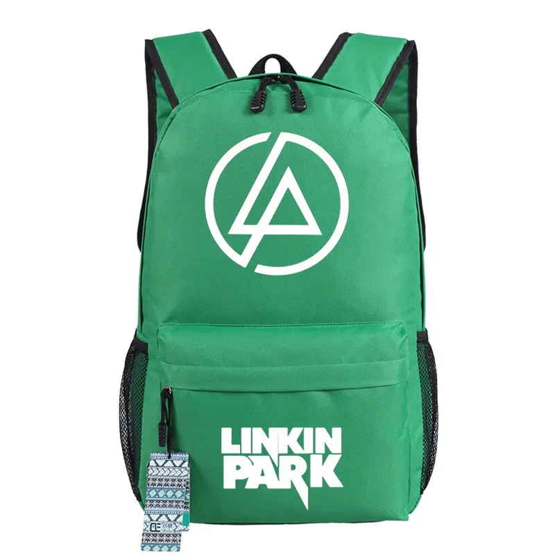 Linkin Park Холст Печати Рюкзак Сумка Унисекс Печать Моды Школьные Сумки Студенты Подростки Косплей Подарки Модный Путешествовать Спорт Уличный Кемпинг - Цвет: Style 6