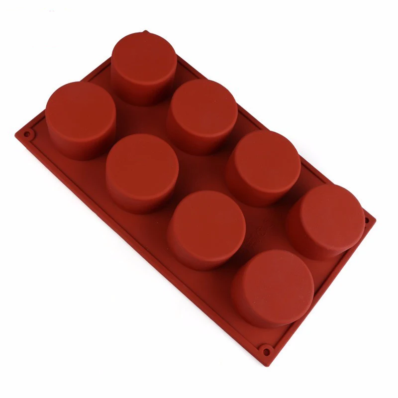 8 отверстий круглая силиконовая форма для тортов 3D ручной работы Кекс желе