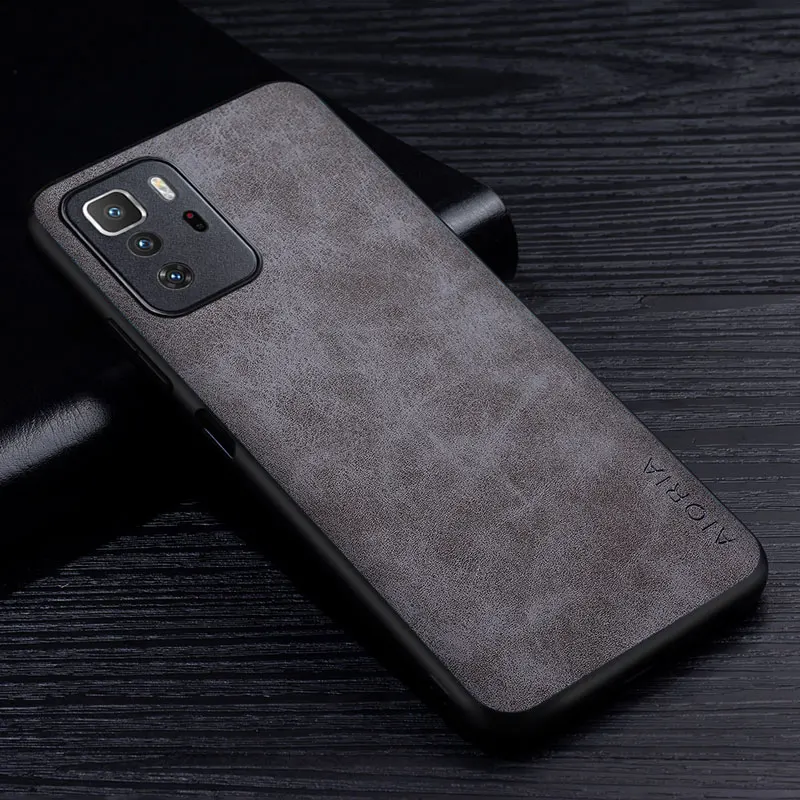 premium pu leathe phone case for xiaomi poco x3 gt 5g scratch resistant solid color cover for xiaomi poco x3 gt case free global shipping